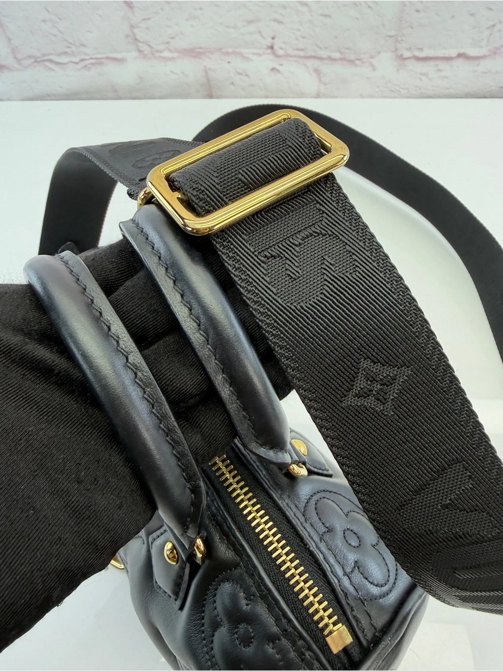 Louis Vuitton Calfskin Bubblegram Papillon BB Black